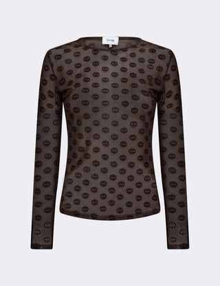 LR-TELA AOP 1 T-shirt Dark brown