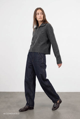 BL-ALVINA ART 3 Knit Dark grey
