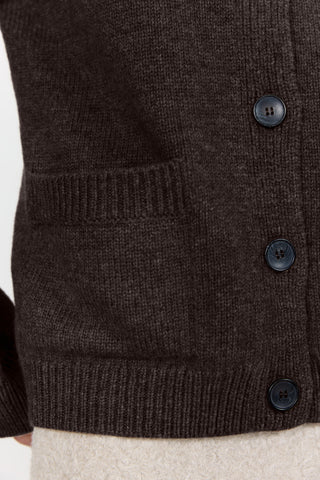 LR-PERLE 9 Cardigan Dark brown