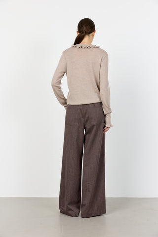 LR-ISMAILA 14 Cardigan Light brown
