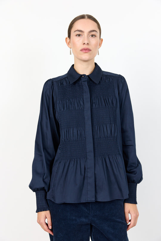 LR-ISLA SOLID 117 Shirt Dark blue