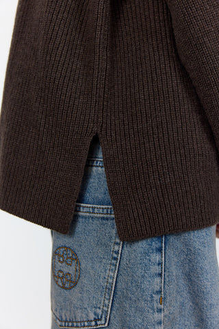 LR-PERLE 10 Pullover Dark brown