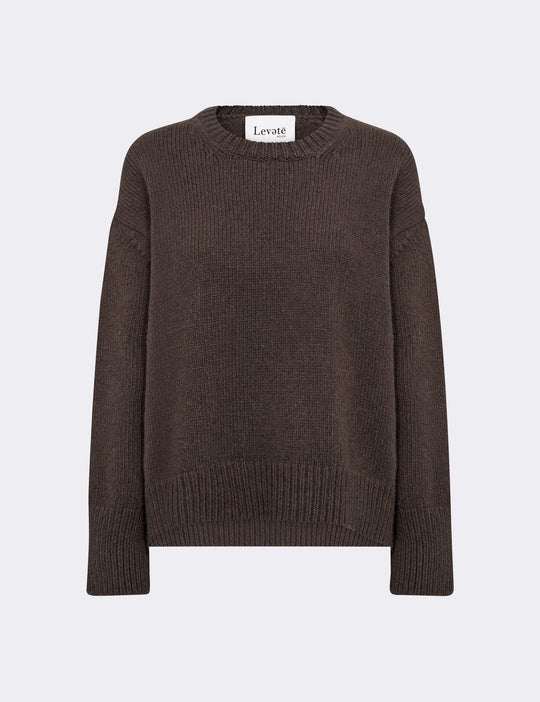 LR-PERLE 1 Pullover Dark brown