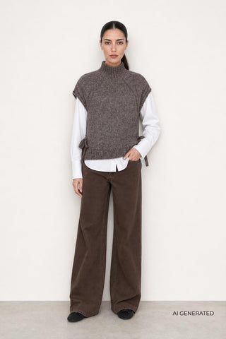 LR-TOGA 3 Waistcoat Dark brown