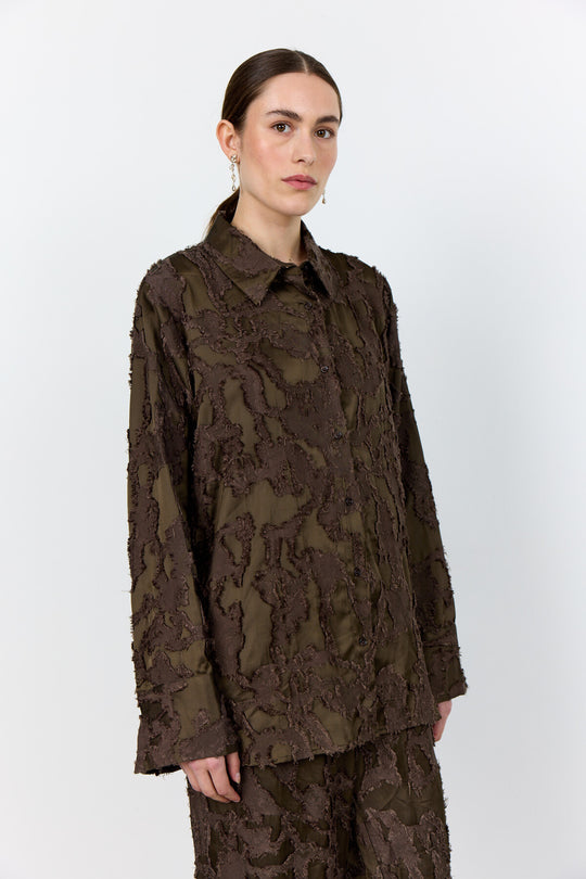 LR-NIKO 2 Shirt Dark brown