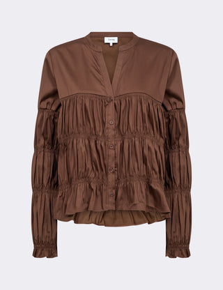 LR-ISLA SOLID 146 Shirt Brown