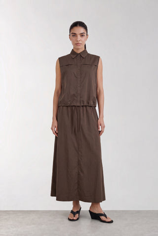 LR-LEA 2 Skirt Brown