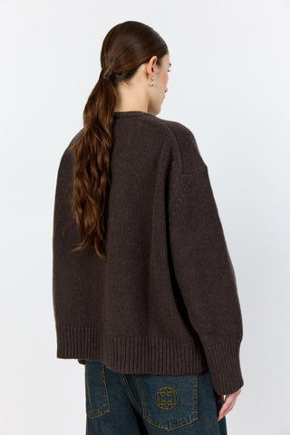 LR-PERLE 1 Pullover Dark brown