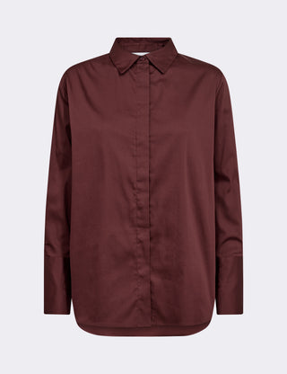 LR-ISLA SOLID 7 Shirt Dark brown