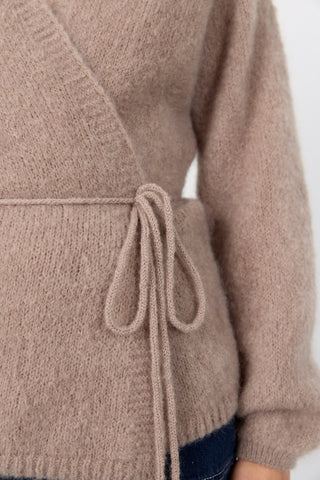 LR-NOREEN 7 Cardigan Light brown