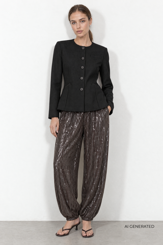 LR-URANIA 1 Pants Dark brown