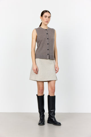 LR-ISMAILA 11 Waistcoat Light brown
