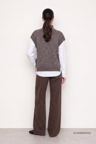 LR-TOGA 3 Waistcoat Dark brown
