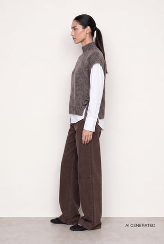 LR-TOGA 3 Waistcoat Dark brown