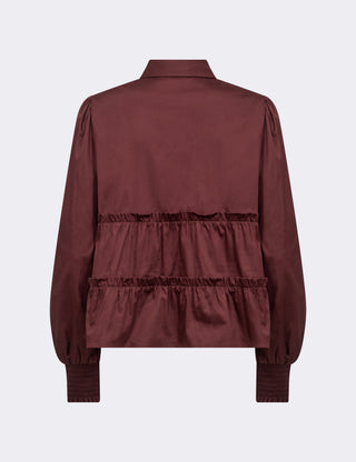 LR-ISLA SOLID 95 Shirt Dark brown