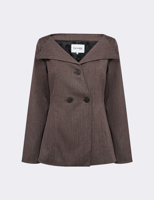 LR-OBASSIE 3 Blazer Dark brown