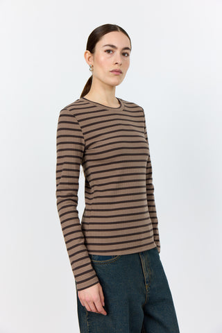 LR-NEDDIE 2 T-shirt Dark brown