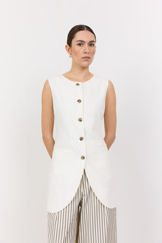 LR-LAURA 2 Waistcoat Off white