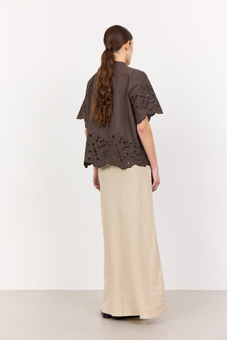 LR-GROLET 8 Shirt Dark brown