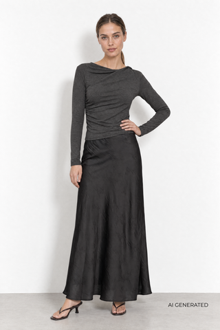 LR-UNICO 1 Blouse Dark grey