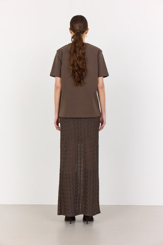 LR-LAICA 1 Skirt Dark brown