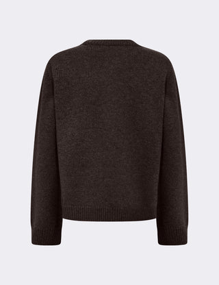 LR-PERLE 9 Cardigan Dark brown