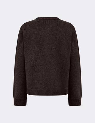 LR-PERLE 9 Cardigan Dark brown