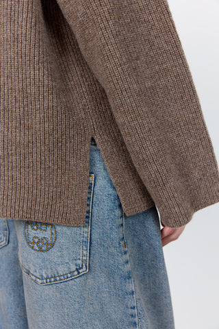 LR-PERLE 10 Pullover Light brown