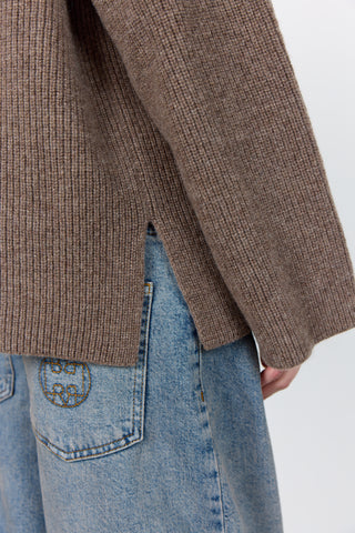 LR-PERLE 10 Pullover Light brown