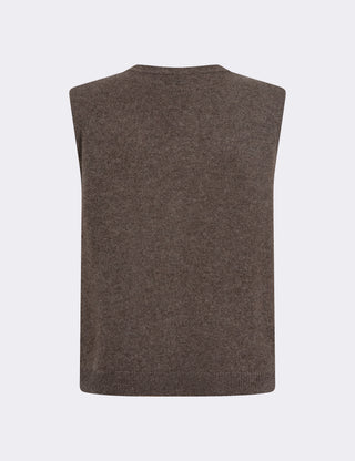 LR-ELOISE 10 Waistcoat Dark brown