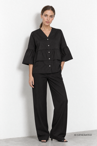 LR-ISLA SOLID 148 Blouse Black