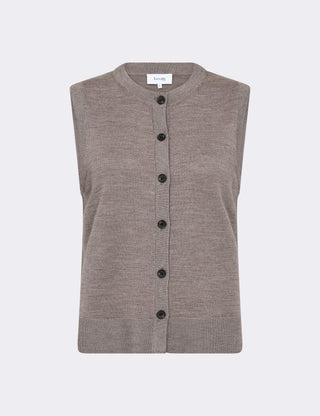 LR-ISMAILA 11 Waistcoat Light brown