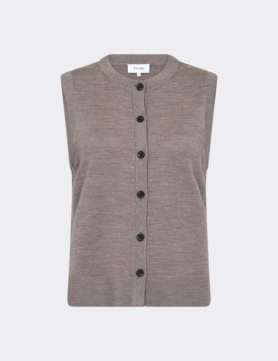 LR-ISMAILA 11 Waistcoat Light brown