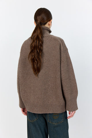 LR-PERLE 3 Pullover Light brown