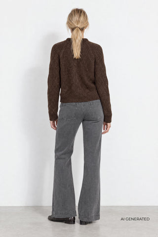 LR-NOREEN 15 Cardigan Dark brown