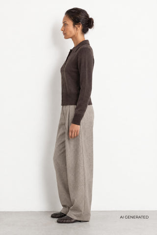 LR-ELOISE 23 Cardigan Dark brown