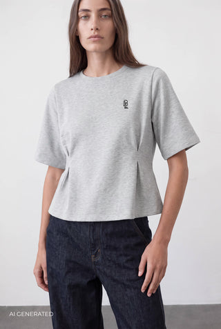 BL-ALONA ART 3 T-shirt Light grey