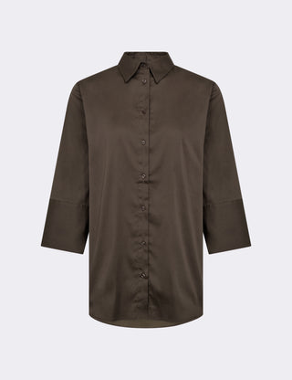 LR-ISLA SOLID 124 Shirt Dark brown
