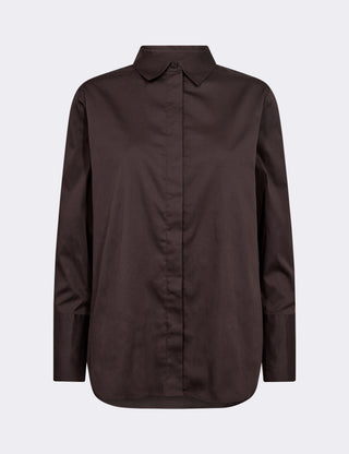 LR-ISLA SOLID 7 Shirt Dark brown