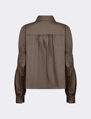 LR-ISLA SOLID 143 Shirt Dark brown