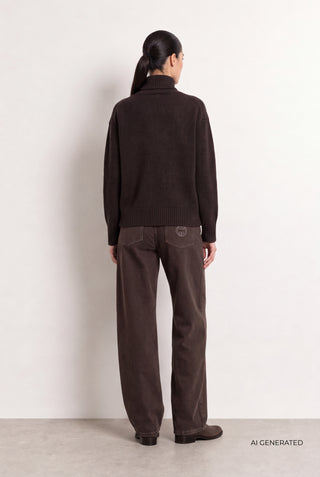 LR-PERLE 3 Pullover Dark brown