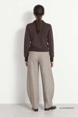 LR-ELOISE 23 Cardigan Dark brown