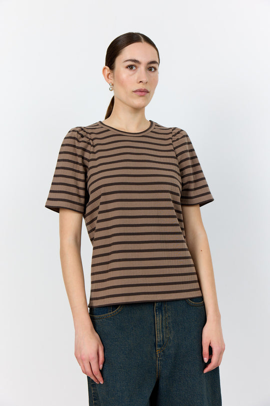 LR-NEDDIE 1 T-shirt Dark brown