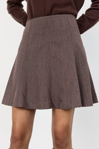 LR-OBASSIE 2 Skirt Dark brown