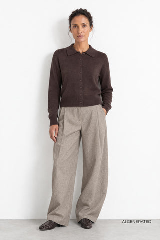 LR-ELOISE 23 Cardigan Dark brown