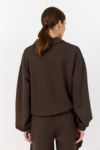 LR-EZRA 9 Sweatshirt Dark brown