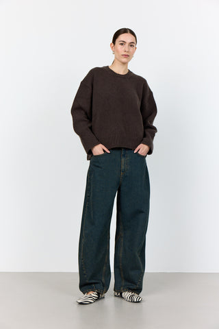 LR-PERLE 1 Pullover Dark brown