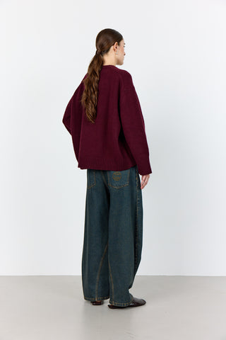 LR-PERLE 1 Pullover Bordeaux