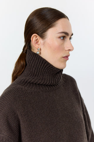 LR-PERLE 3 Pullover Dark brown