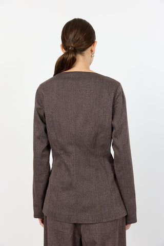 LR-OBASSIE 3 Blazer Dark brown